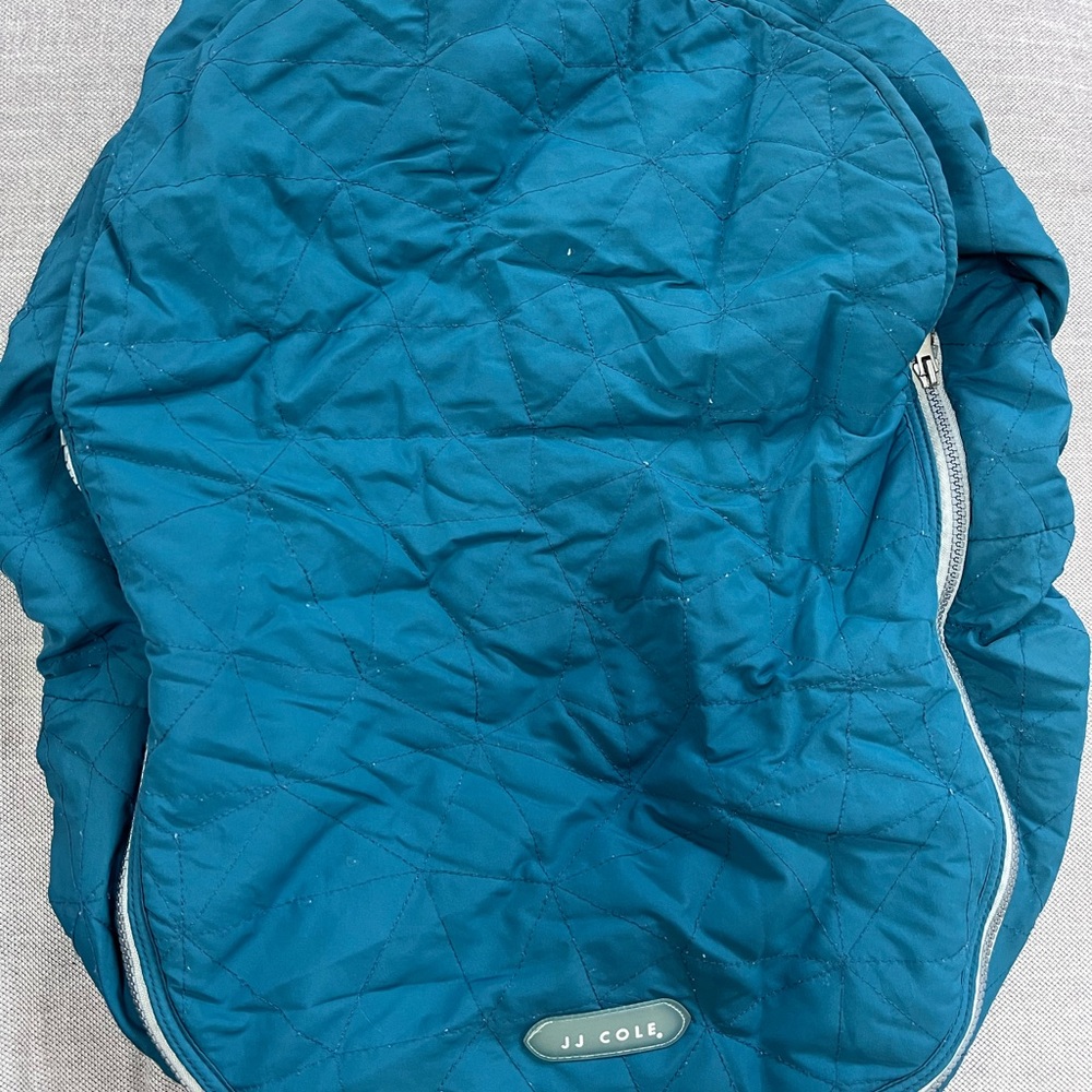 JJ Cole Blue Quilted car seat cover